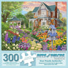 Bits and Pieces 300 Piece Puzzles for Adults 300 Large Pieces 18" x 24" Jigsaw Puzzles, Flowers Birds Gazebo, Random Die Cut, No 2 Pieces Alike