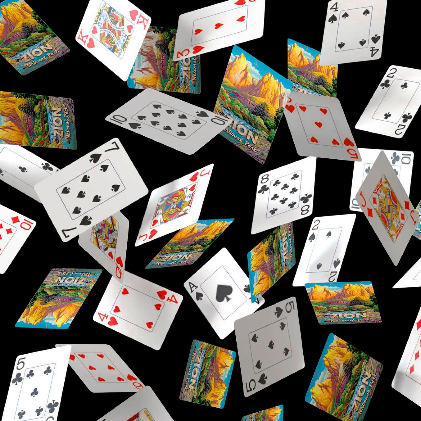 Boardwalk Puzzles Premium Featherlight Unique Playing Cards, Fun Themed Deck for Home and Travel | Zion National Park