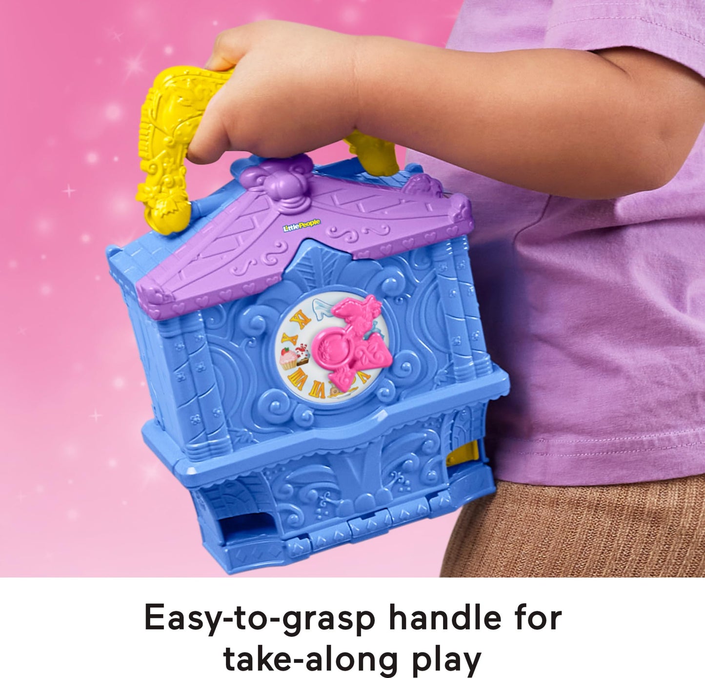 Fisher-Price Little People Toddler Toy Disney Princess Cinderella On-the-Go Playset with Figures for Pretend Play Kids Ages 18+ Months