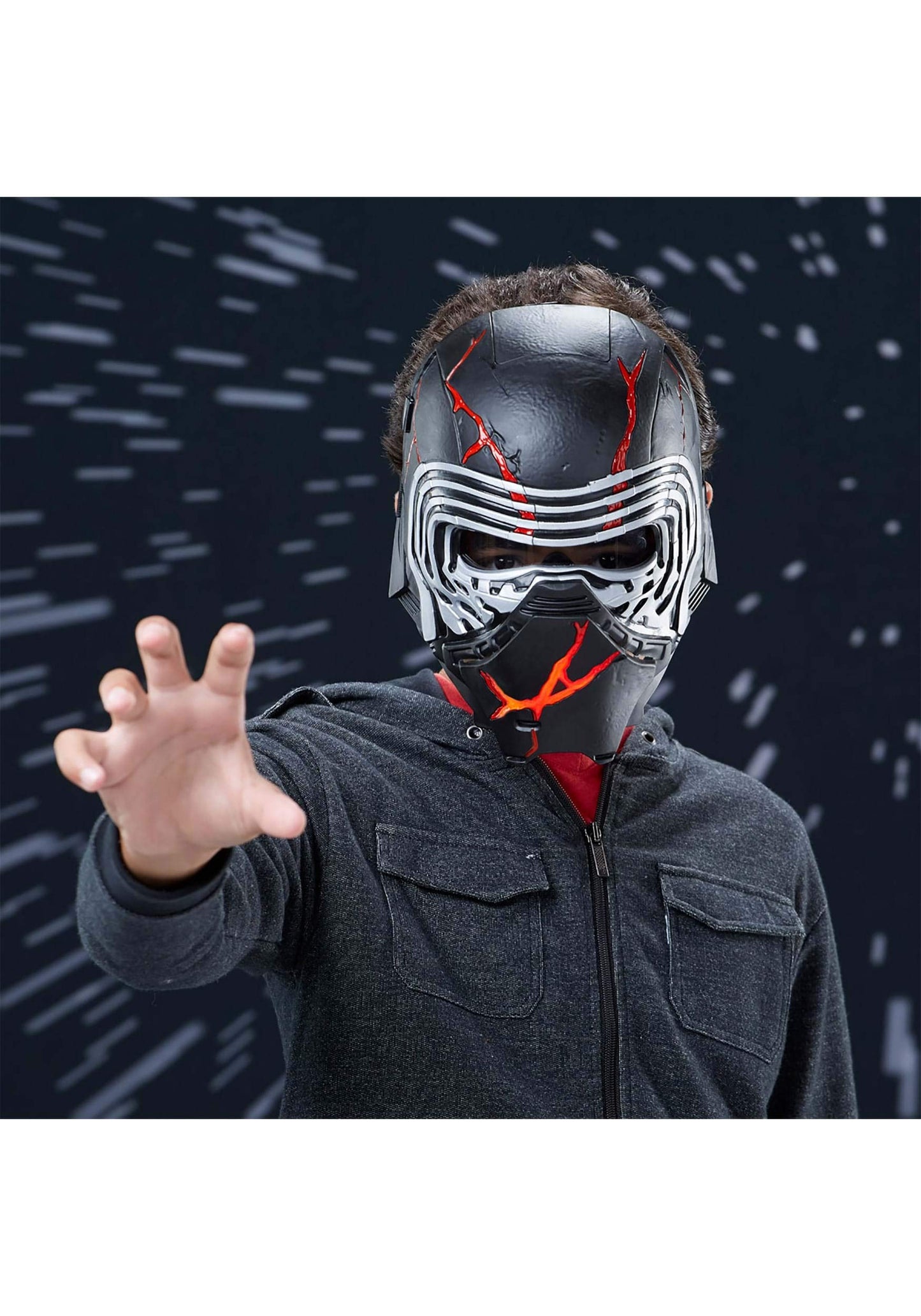STAR WARS: The Rise of Skywalker Supreme Leader Kylo Ren Force Rage Electronic Mask for Kids Role-Play & Costume Dress Up, Brown