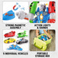 QUERCITRON Magnetic Vehicle Transform Robot Toy Build Car Mix Match Toddler