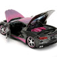 Jada Pink Slips 1:24 W2 2020 Chevy Corvette Stingray Die-Cast Car w/Base, Toys for Kids and Adults(Metallic Grey/Pink)