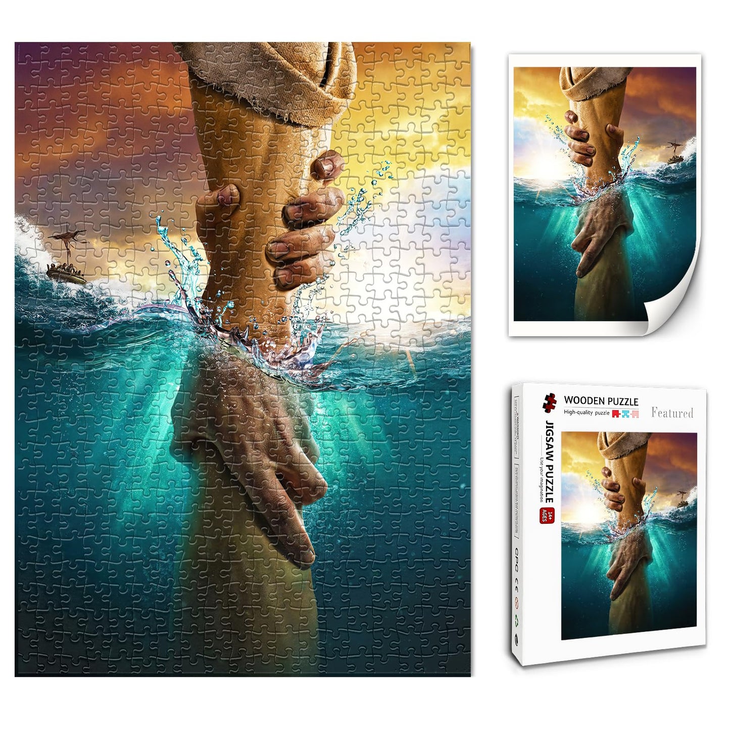 Christian Puzzles for Adults 1000 Pieces - Jesus Wooden Puzzles