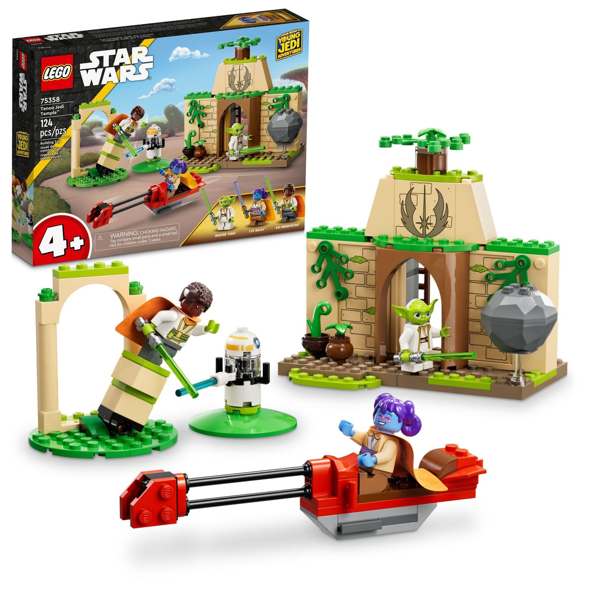 LEGO Star Wars Tenoo Jedi Temple 75358 Building Toy with Kai Brightstar and Yoda Figures, Star Wars Toy Starter Set with Easy and Playful Builds