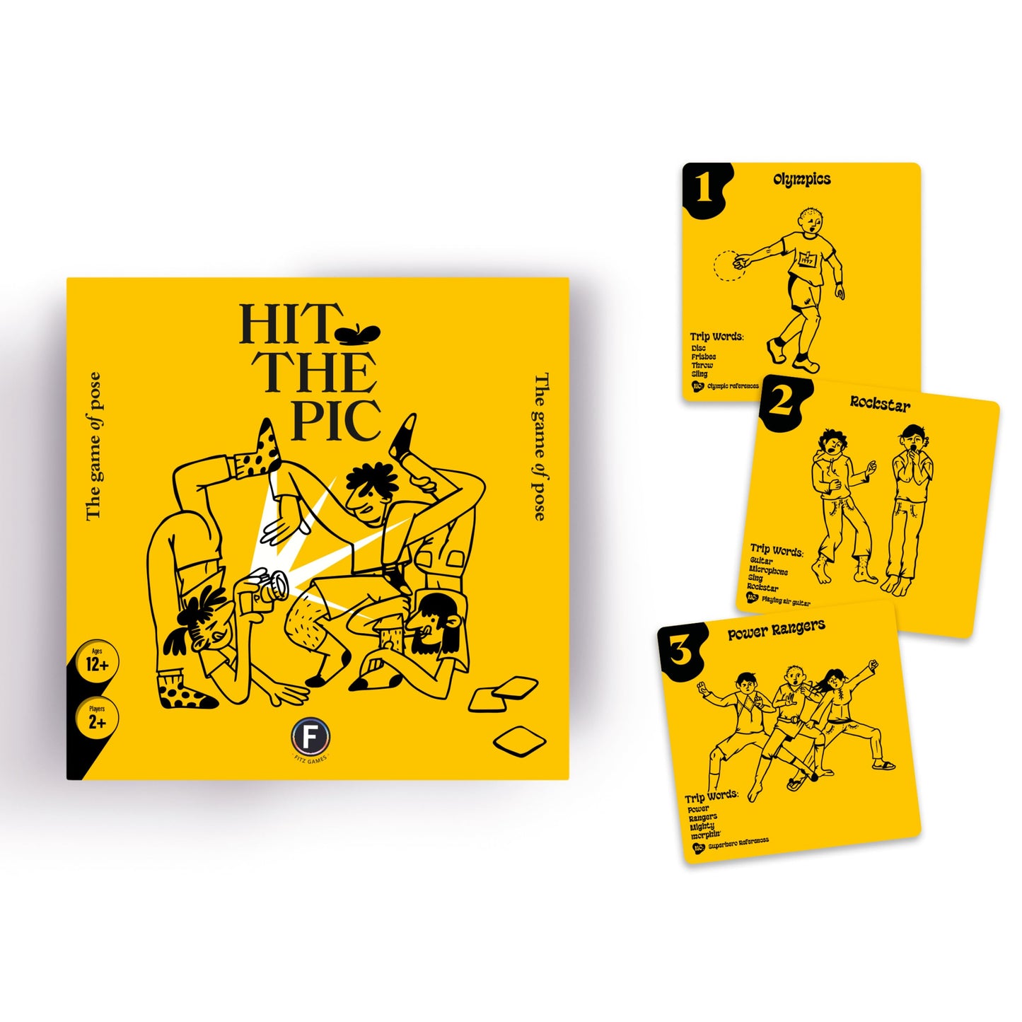 Hit The Pic Party Game - Match The Pose in Fast-Paced Team Play Using Improv and Movement, Perfect for Groups and Family Game Nights - Ages 12+, 2+