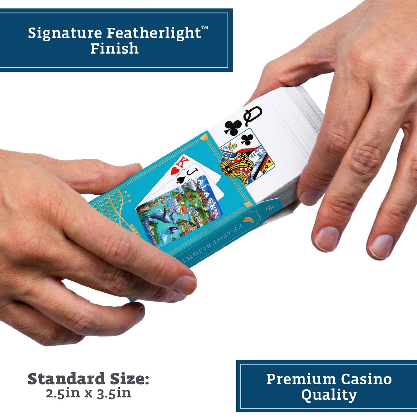 Boardwalk Puzzles Premium Featherlight Unique Playing Cards, Fun Themed Deck for Home and Travel | Alaska's Inside Passage