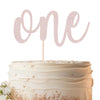 EONNCNT One Cake Topper - Rose Gold Glitter 1st Birthday Cake Decorating Supplies for Boys or Girls, First Birthday Cake Topper for Baby Shower 1st
