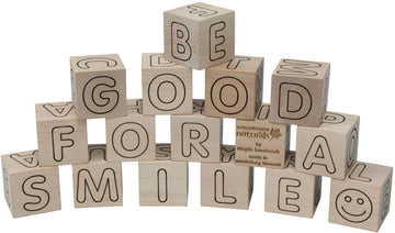 Maple Landmark Simple Wooden Letter Blocks - Made in USA