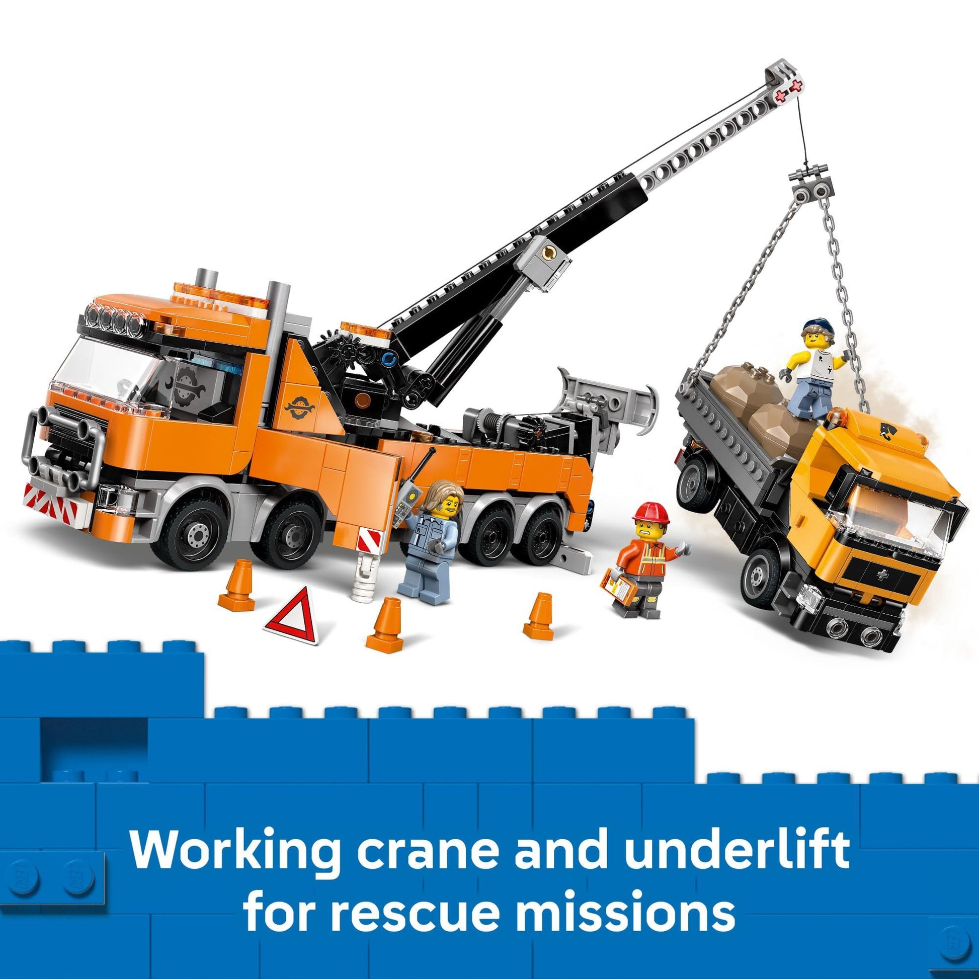 LEGO City Heavy-Duty Recovery Tow Truck with Crane Building Toy - Dump & Tow Truck Toys for Boys & Girls, Ages 8+ - Pretend Play Set for Kids - Gift