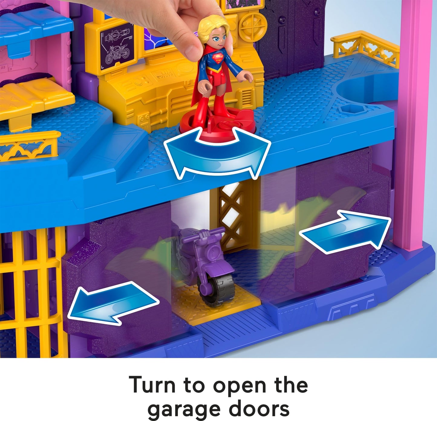 Fisher-Price Imaginext DC Super Friends Preschool Toy Batgirl Hero Hideout Playset with 2 Figures & 5 Accessories for Kids Ages 3+ Years