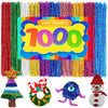 GAGANIU 1000pcs Pipe Cleaners, Pipe Cleaners for Crafts, Craft Supplies Multicolor Chenille Stems for Art&Craft Christmas DIY
