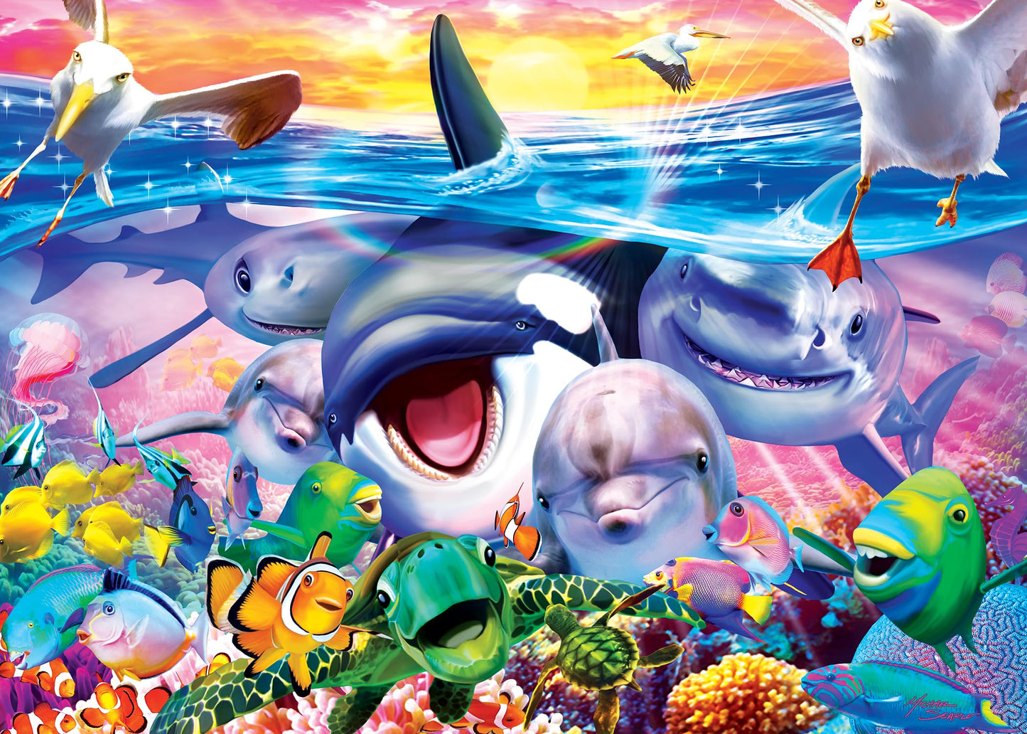 MasterPieces 500 Piece Jigsaw Puzzle for Adults, Family, Or Kids - Ocean Oddballs - 15"x21"