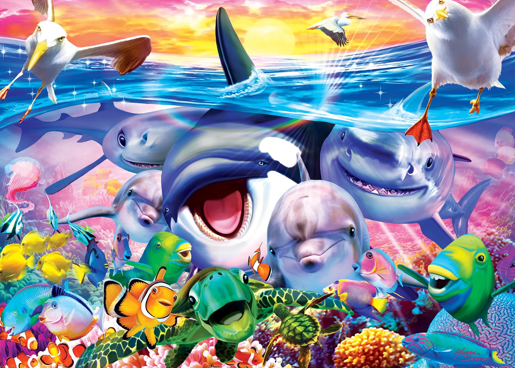 MasterPieces 500 Piece Jigsaw Puzzle for Adults, Family, Or Kids - Ocean Oddballs - 15"x21"