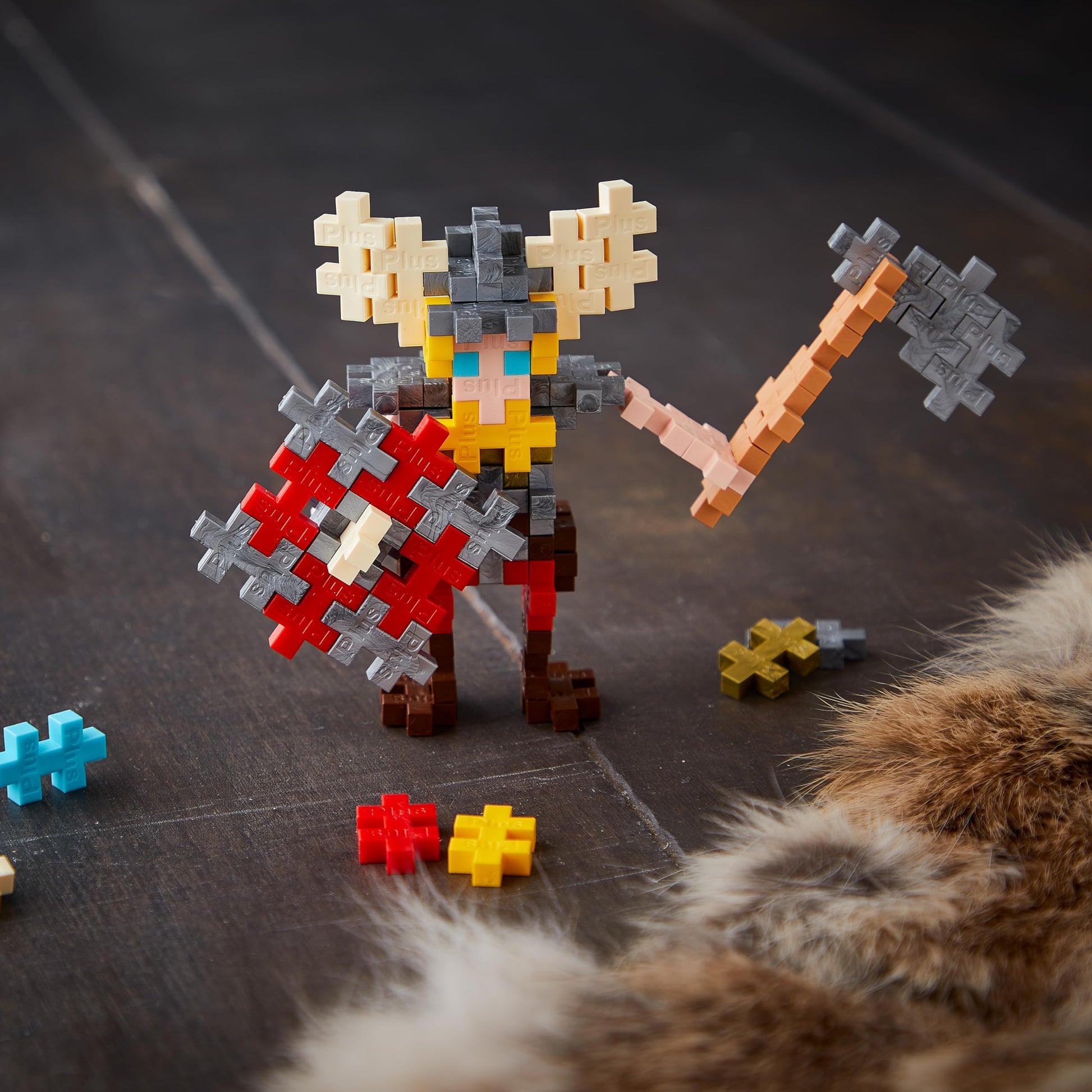 PLUS PLUS Viking - 3D Figure Building Block Set Tube, Mini Interlocking Puzzle Pieces - Fun Stem Toys for Kids