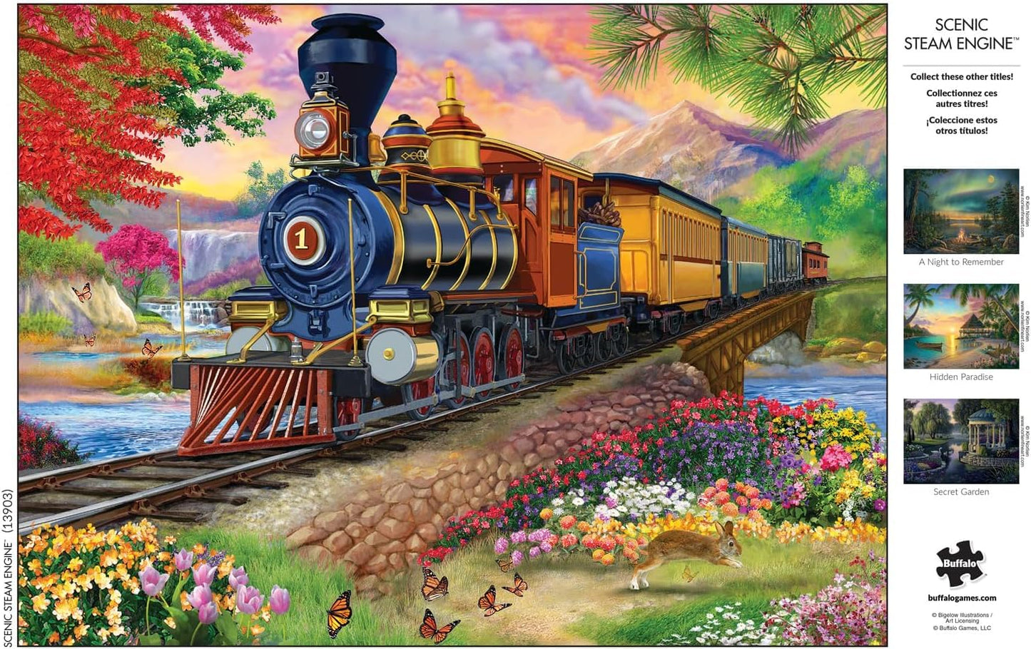 Buffalo Games - Bigelow Illustrations - Scenic Steam Engine - 1000 Piece Jigsaw Puzzle for Adults -Challenging Puzzle Perfect for Game Nights