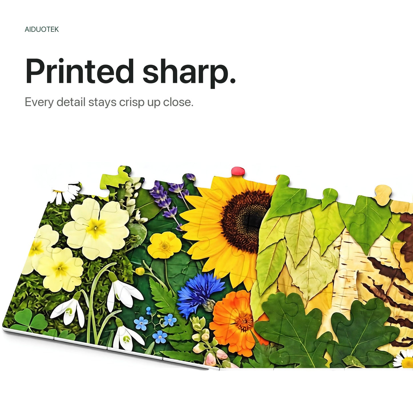 Pressed Flower Nature Collage 500 Piece Jigsaw Puzzle for Adults, Colorful Four Seasons Botanical Art Gift, Owl Variant, 20.5 x 15 in