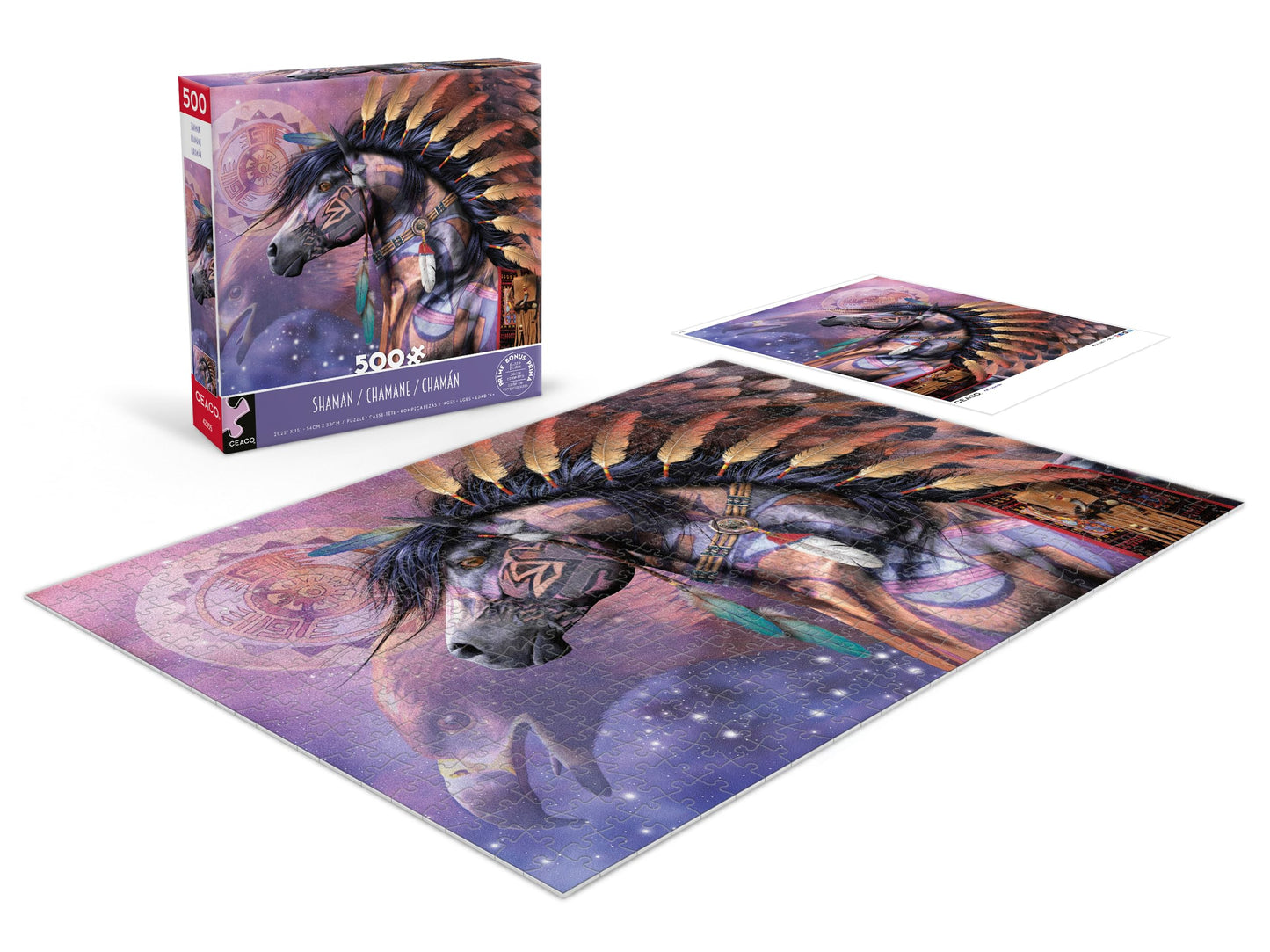 Ceaco - Shaman Native American Art - 500 Piece Jigsaw Puzzle for Adults