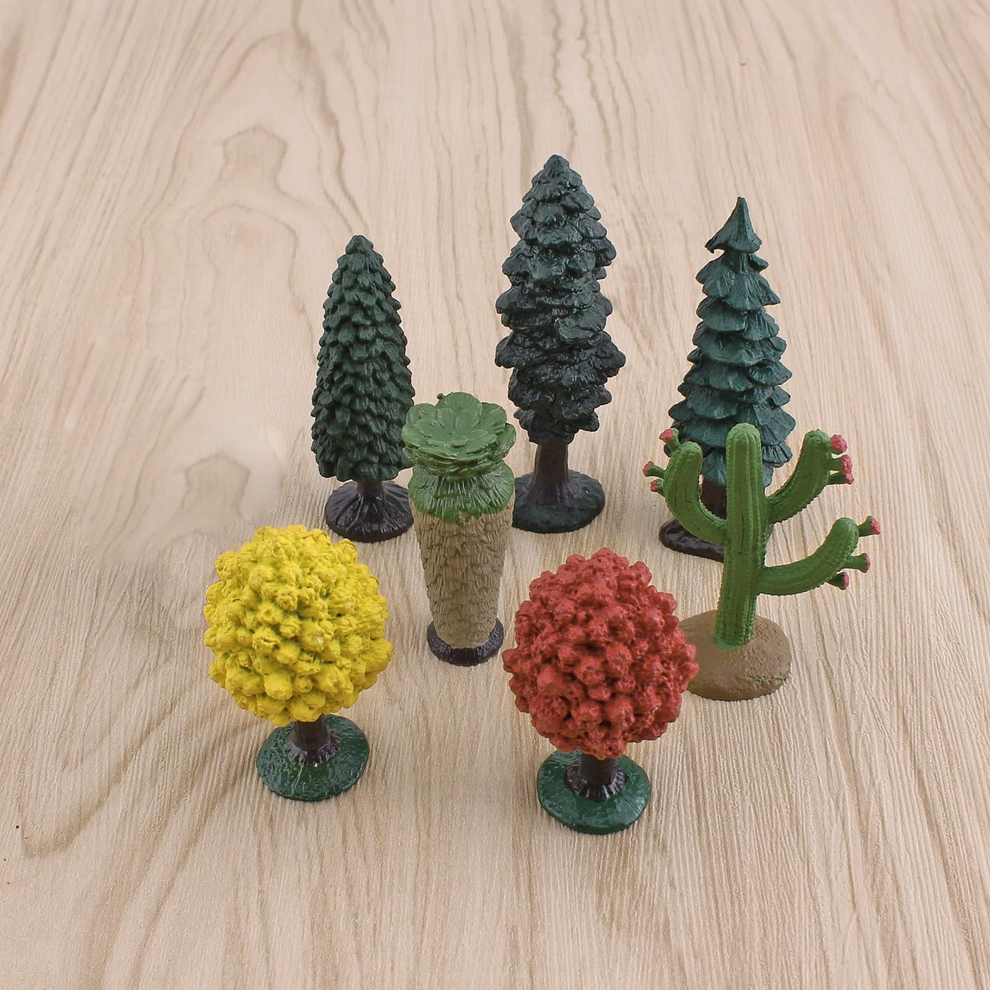 GUFOPONAS Realistic Plastic Trees Toys Plant Toy Set for Kids Sensory Bins Learning Toys Realistic Food Figurines School Projects Sand Box Decor