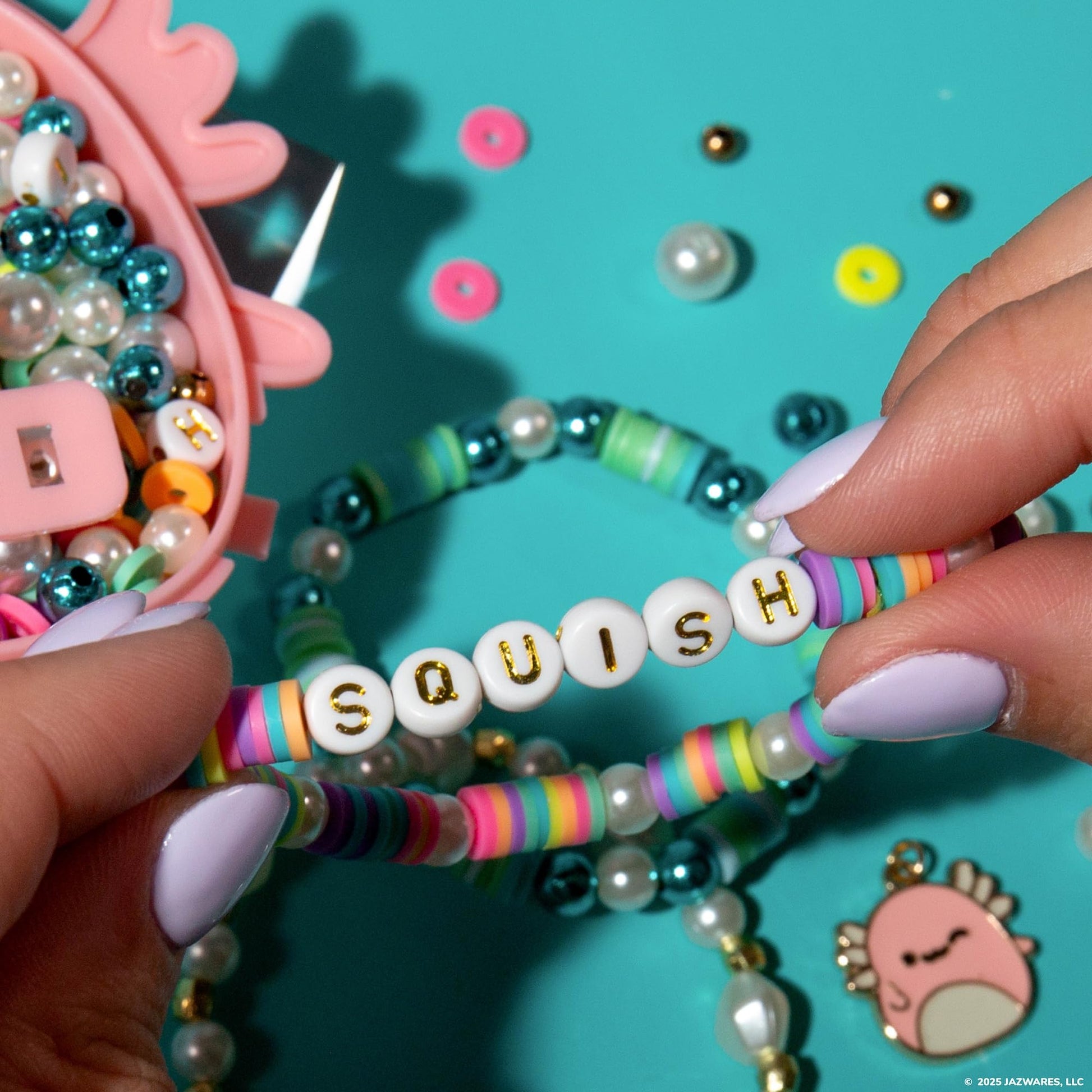Original Squishmallows Bracelet Bundle, Bracelet Making Kit, Friendship Bracelet Kit, Charm Bracelet, Charm Bracelet Making Kit, Gifts for Girls, 7