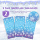 JQSSHXB 3Pcs Winter Snowflake Tablecloth, Frozen Wonderland Plastic Table Cloth, Blue and Purple Snowflake Winter Wonderland Disposable Table Cover