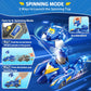 Super Wings Race Car Toys, 5 in Jerome Spinning Tops and Race Car Toys for Kids, 2-in-1 Mode Vehicle Toys Cars for 3 4 5 6 7 8 Year Old Boys