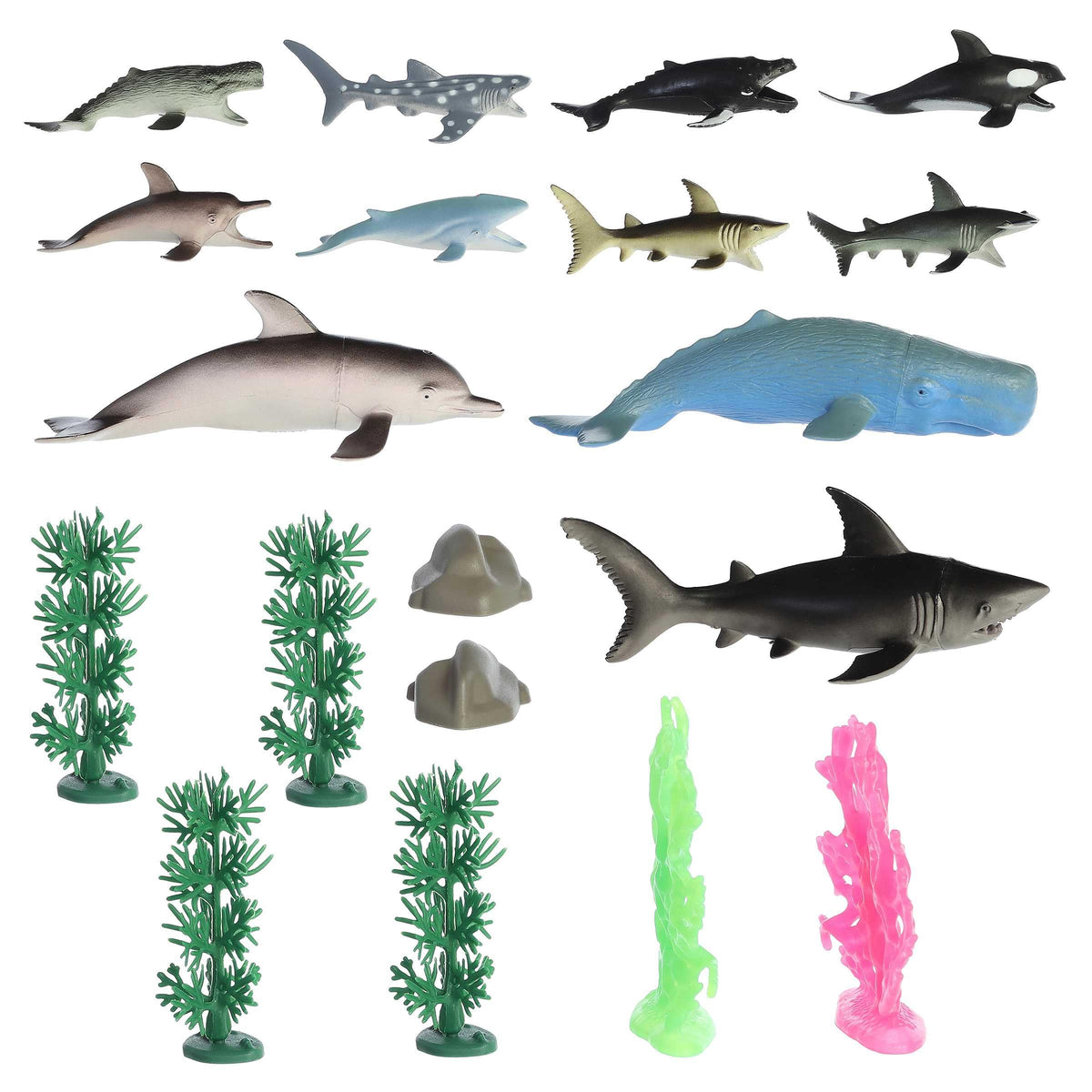 Aurora® Toys Timeless Habitat™ Ocean Animals Play Set Toy - Imaginative Play - Unplugged Play - Multicolor 6 Inches