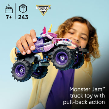 LEGO Technic Monster Jam Sparkle Smash Pull-Back Truck Toy for Boys & Girls - Monster Truck Building Toy W/Pull-Back Racing Action for Kids, Ages 7+