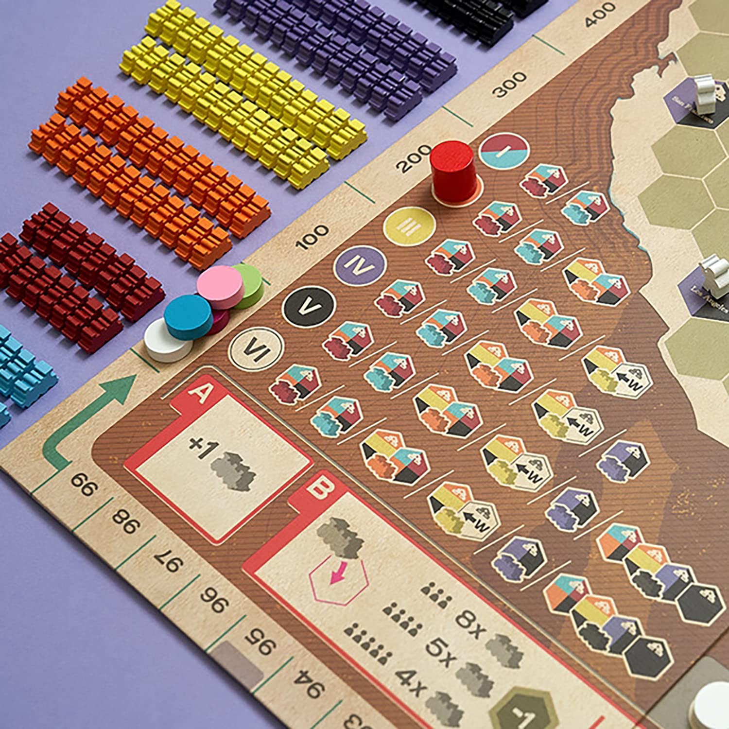 Capstone Games Ride The Rails Strategy Board Game for 3 to 5 Players | Competitive Railroad Investment with Network Expansion and Shared Routes