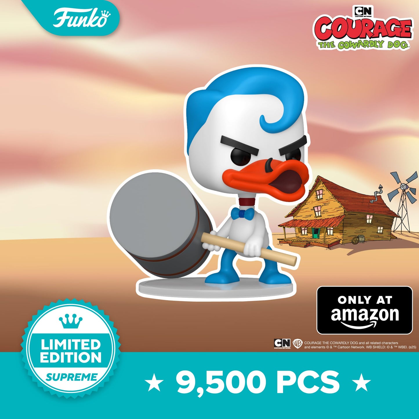 Funko POP! Supreme LE: Courage the Cowardly Dog - Le Quack