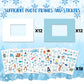 Hayux DIY Craft Kits for Kids - 24 Packs DIY Winter Wonderland Photo Frames Set with Stickers Paper Picture Frames Funny Winter Gifts Craft