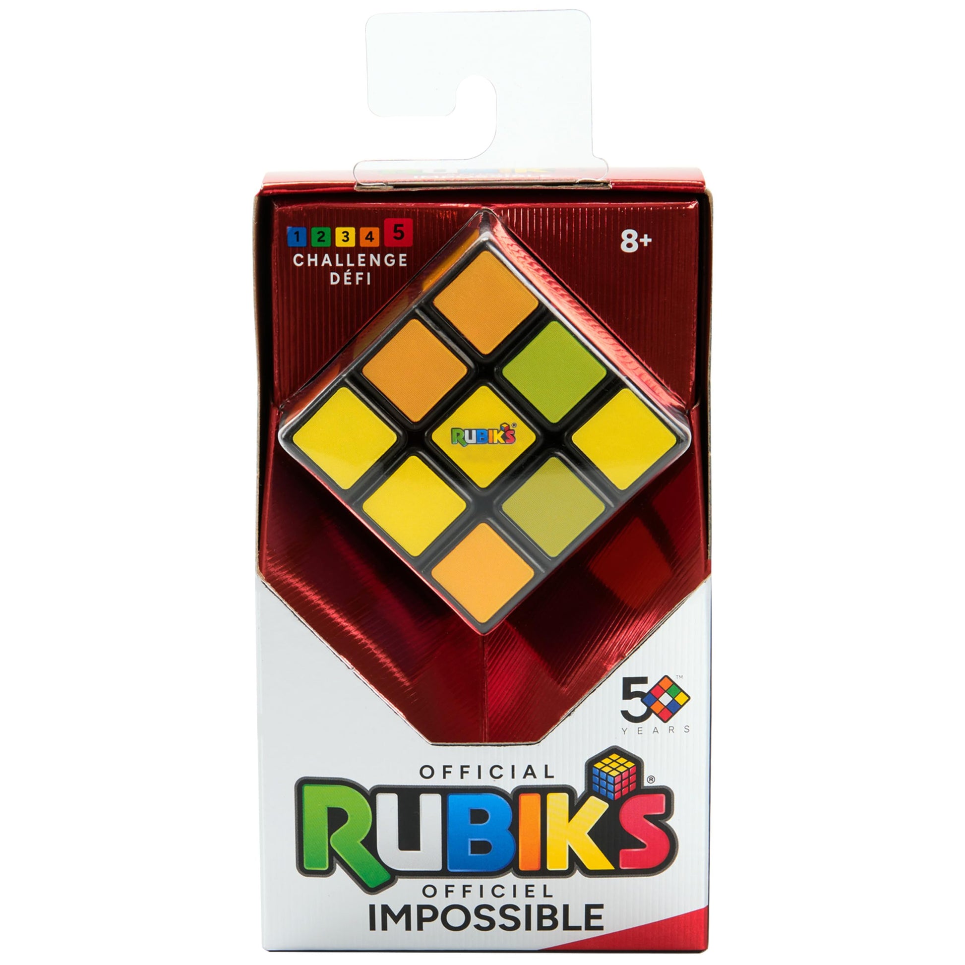 Rubik's - Rubik Cube 3X3 Impossible - Puzzle Game - 3x3 Rubik's Cube of Advanced Difficulty - 1 Color Changing Magic Cube to Challenge the Mind