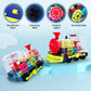 TOOTY TOY Light Up Transparent Gear Train Toy for Toddlers, Musical LED Crawling & Tummy Time Baby Toy, Educational Sensory Toys for Infants, Boys