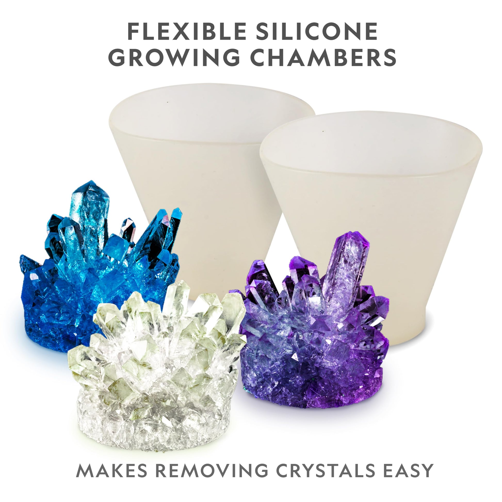 National Geographic Mega Crystal Growing Kit with 6 Crystals for Kids 8-12