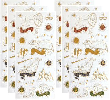 Paper House Productions Harry Potter Hogwarts House Constellations Set of 6 Shiny Foil Enamel Effect Sticker Sheets