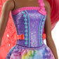 Barbie Dreamtopia Fairy Fashion Doll & Accessories, Pink Hair with Removable Skirt, Headband & Wings