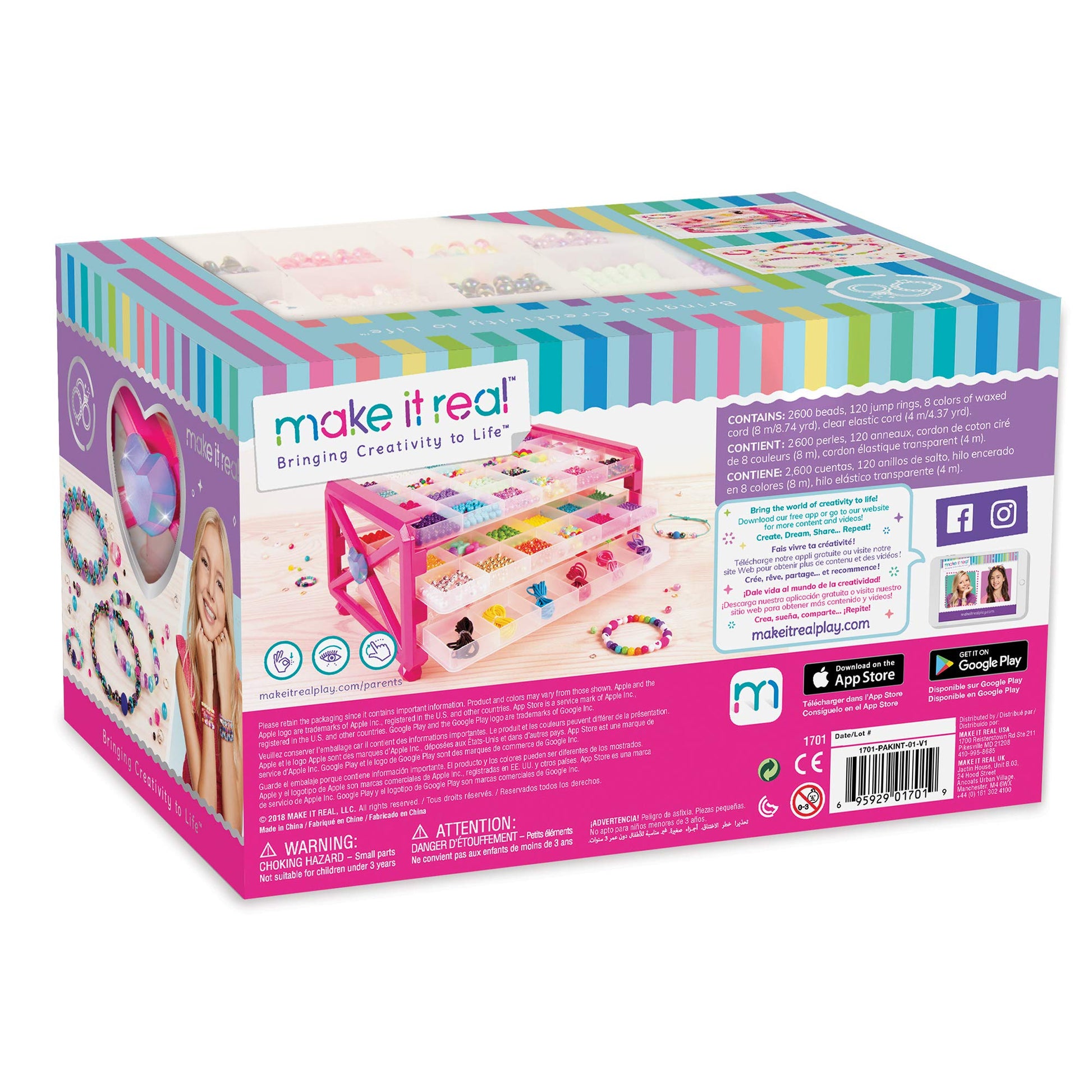 Make It Real - Ultimate Bead Studio. DIY Tween Girls Beaded Jewelry Making Kit. Arts and Crafts Kit Guides Kids to Design and Create Beautiful