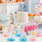 Gender Reveal Honeycomb Centerpieces Set - 9 PCS Baby Shower Table Decorations with Unicorn, Bear, Bottle, Pacifier & Crown Designs, Includes Clear