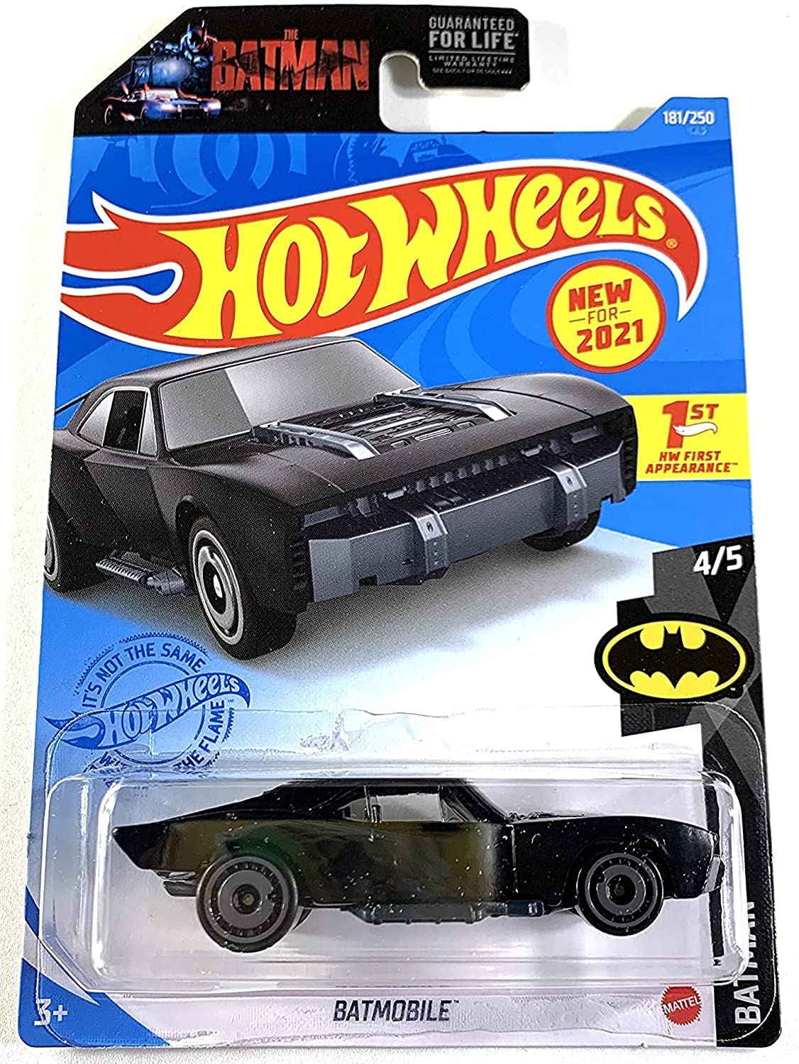Hot Wheels 2021, Batmobile Black, Batman 4/5, 181/250, HW First Appearance, New for 2021!
