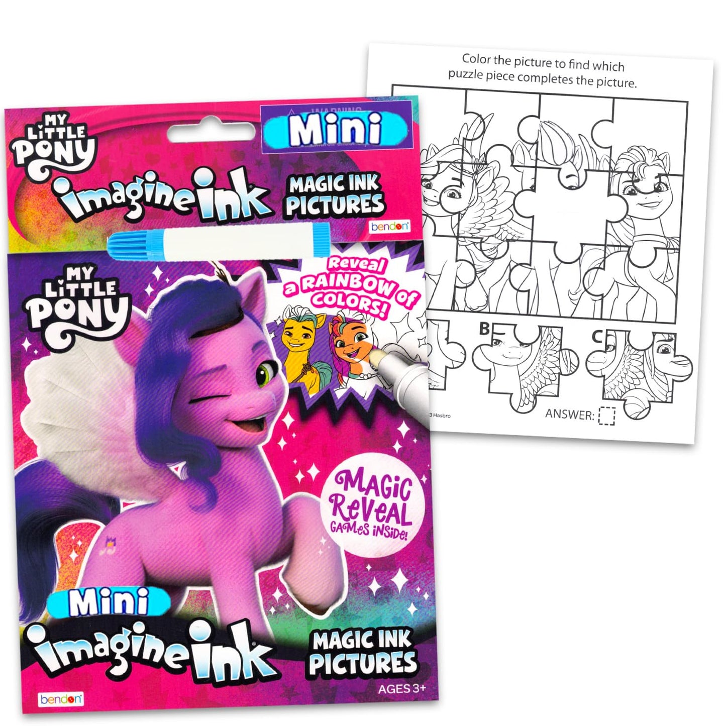 My Little Pony Imagine Ink Coloring Super Set - Bundle of 3 "MLP Mess-Free Coloring Books for Kids |My Little Pony Party Favors and Activities
