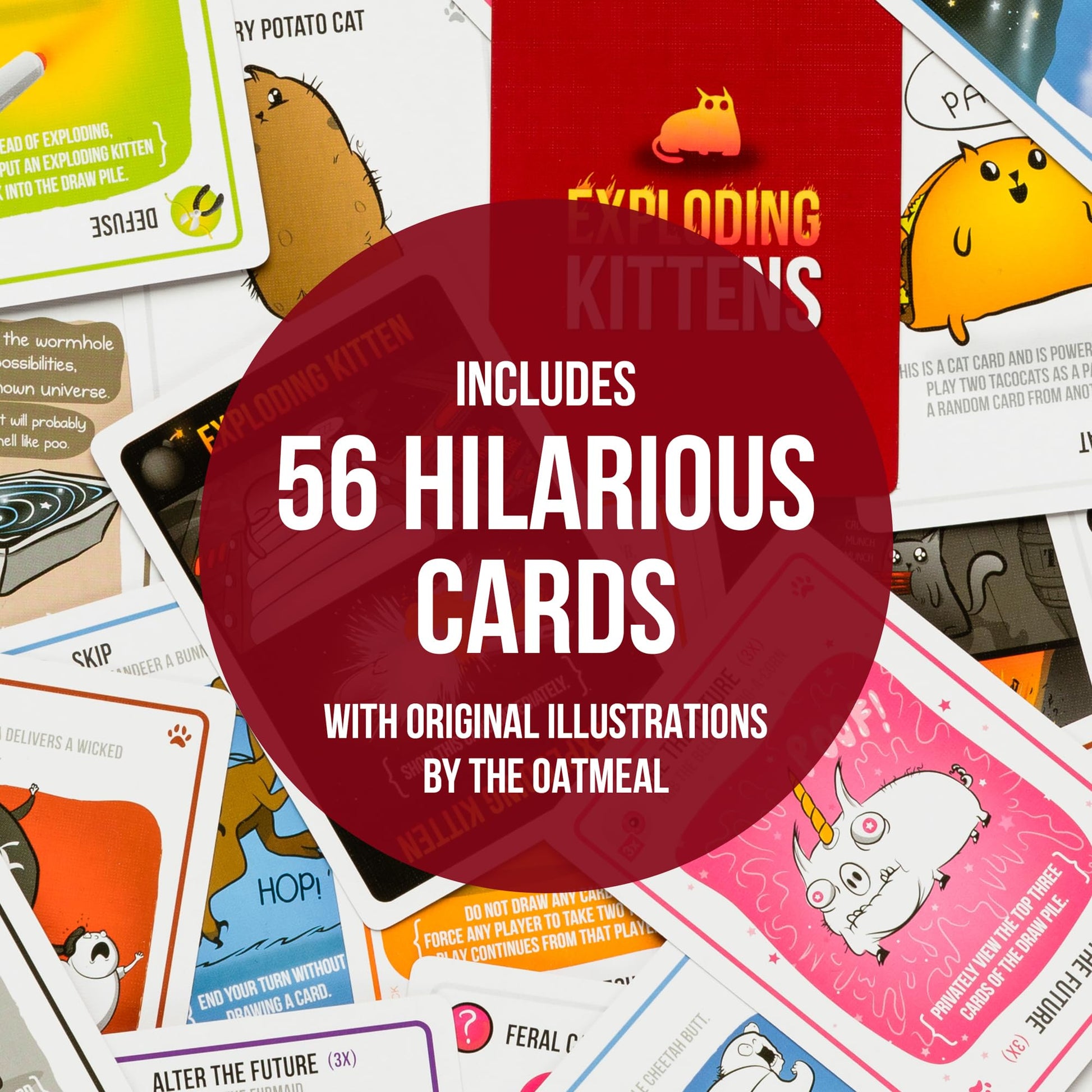 Exploding Kittens Original Edition - 2-5 Players - Ages 7+ - 15 Minutes to Play - High Stakes Card Game - Party Game, Family Game Night, Kid and Adult