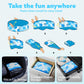SLOOSH Foldable Dog Kiddie Pool - Portable Hard Plastic Kids Baby Doggie Swimming Pool, Anti-Slip Thick PVC Collapsible Pets Cats Whelping Box Puppy