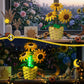 Sunflower Building Set with Motion Sensing LED Light- 465 PCS Botanical Collection Potted Plant Compatible with Lego, Artificial Flower Blocks