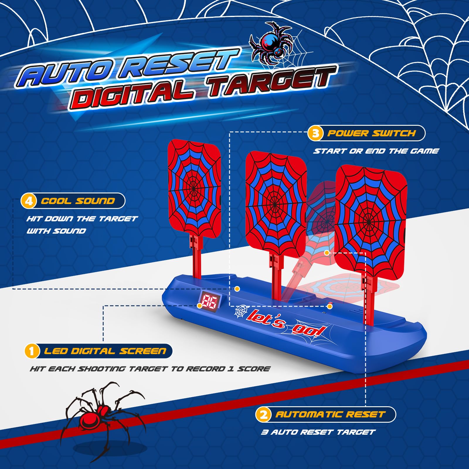 SYOKZEY Spider Shooting Toys for Kids Ages 3-12,Birthday Halloween