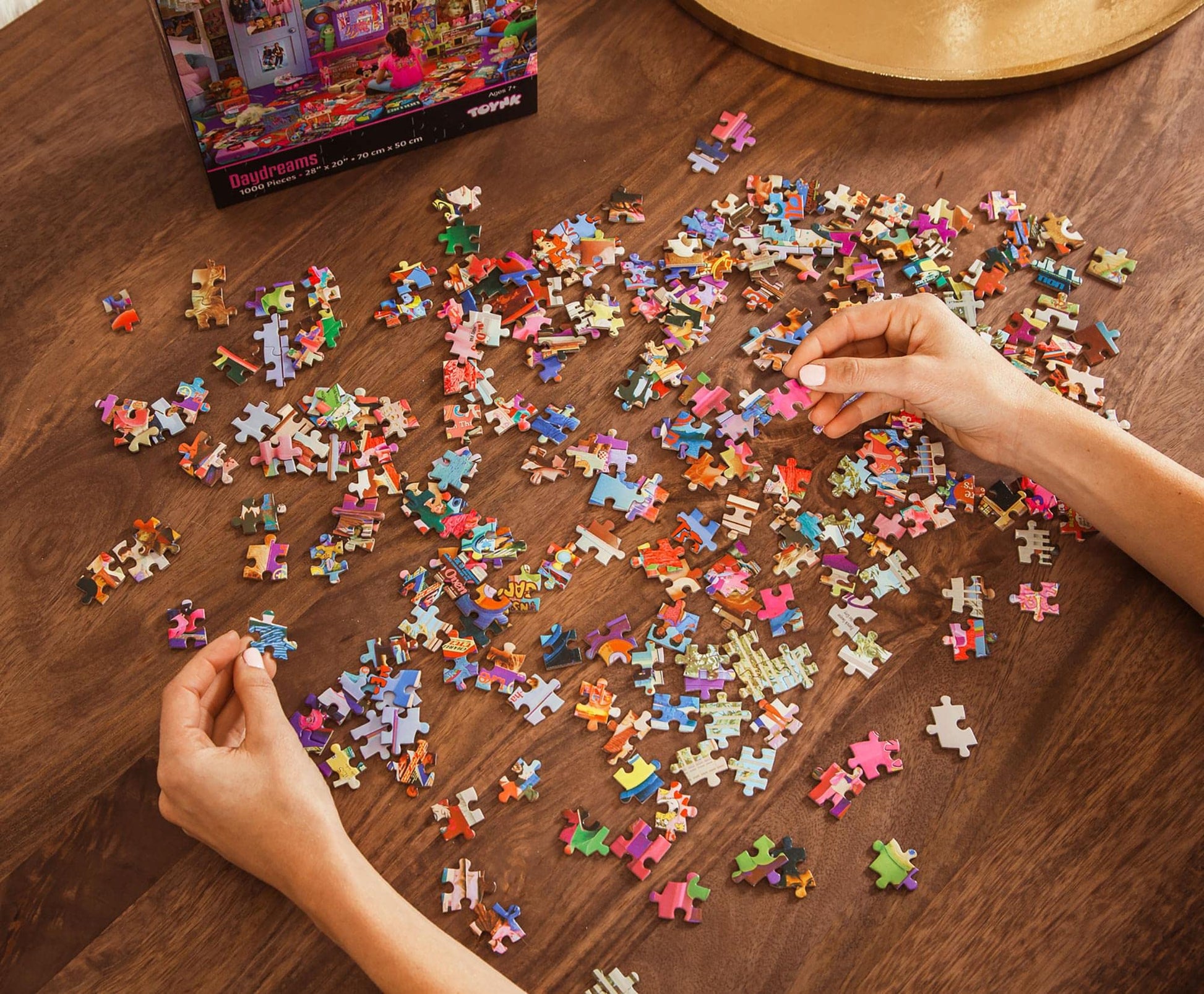 Daydreams '80s and '90s Pop Culture 1000-Piece Jigsaw Puzzle By Rachid Lotf | Educational Brain Teaser, Nostalgic Retro Toys & Games for Kids