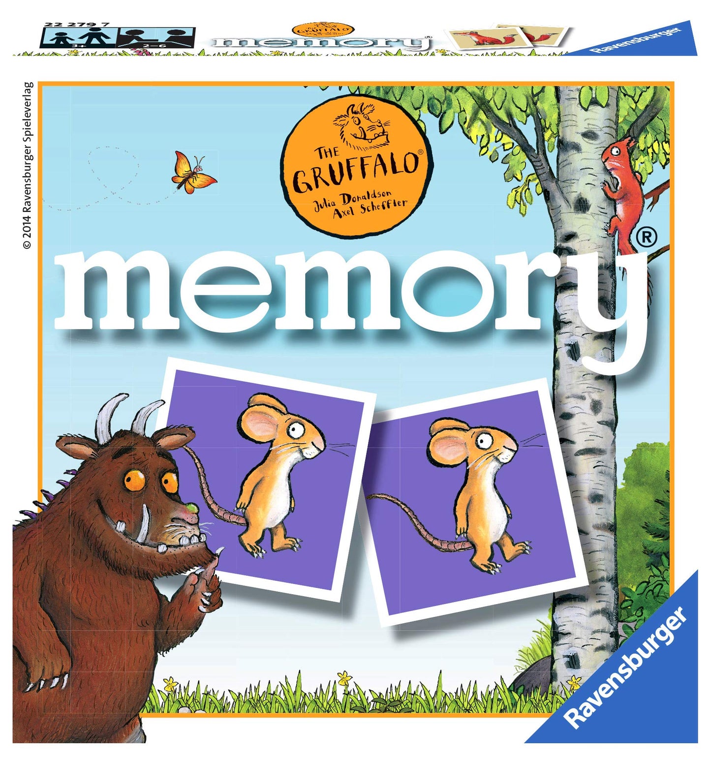 Ravensburger The Gruffalo Mini Memory Game - Matching Picture Snap Pairs Game for Kids Age 3 Years and Up