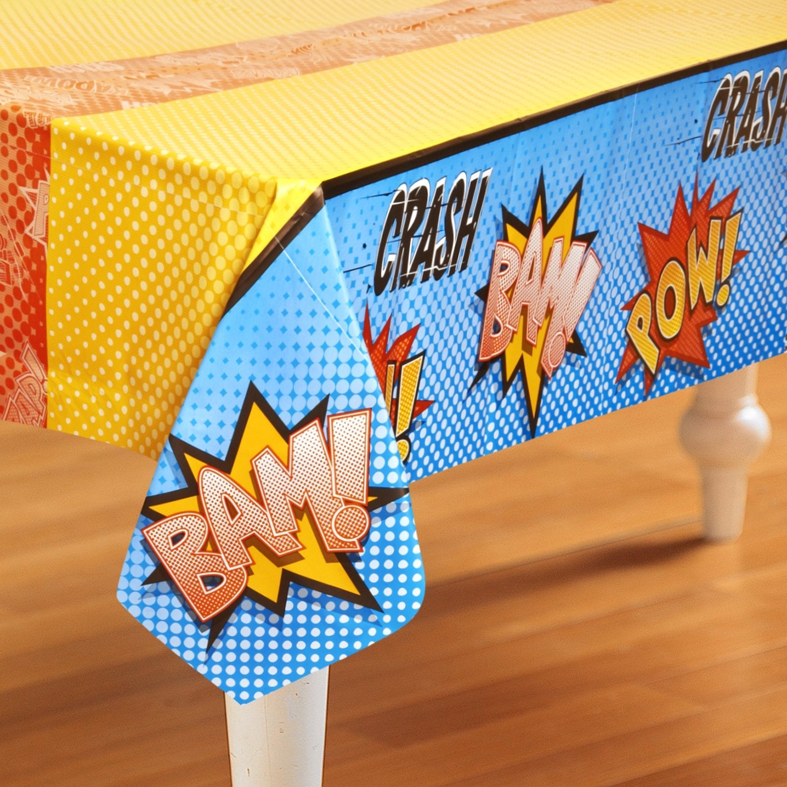 Birthday Express Superhero Comics Party Supplies - Plastic Table Cover