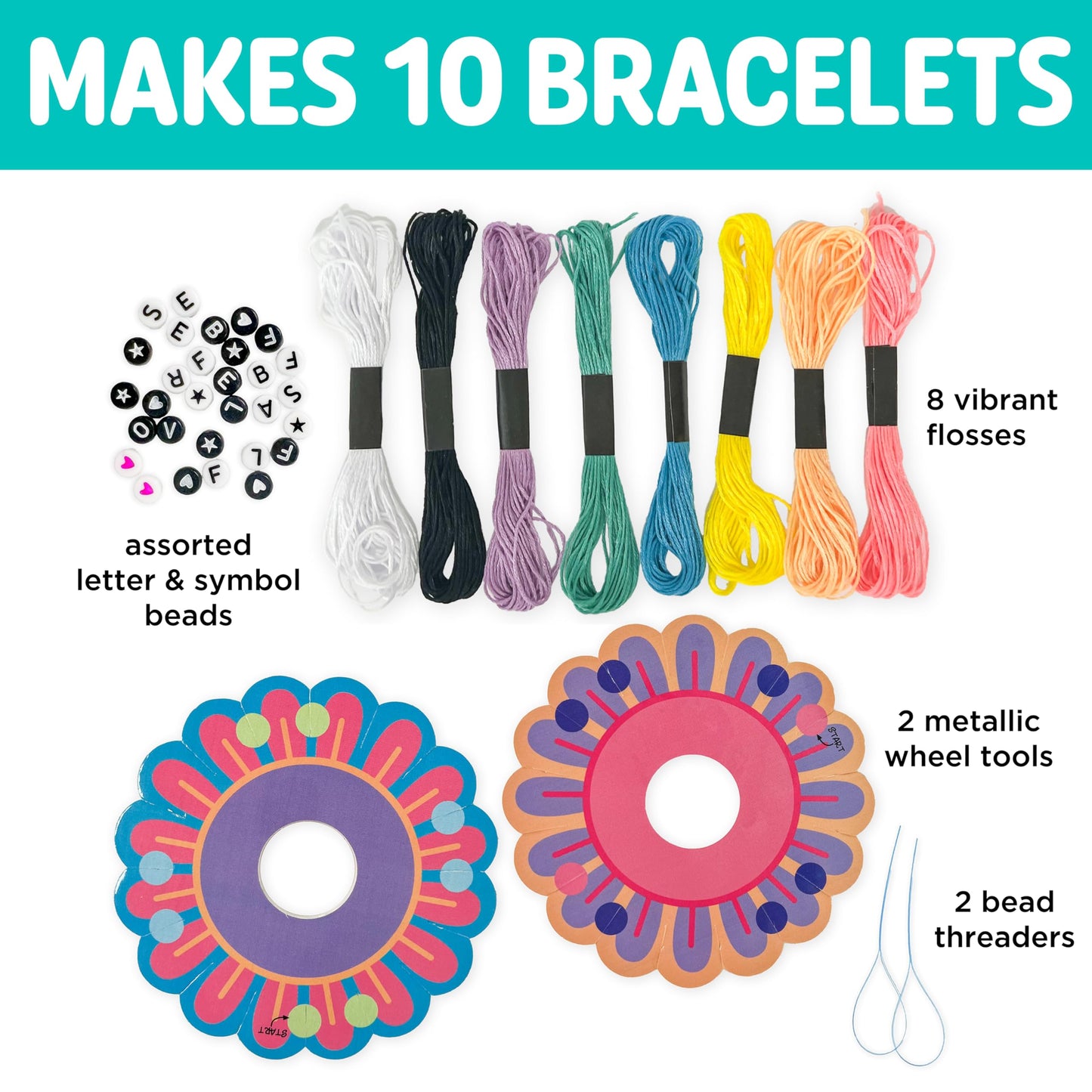 Creativity for Kids Best Friends Bracelets Mini Craft Kit: Create 10 Friendship Bracelets - Bracelet Making Kit, Great Summer Fun (Ages 6+)