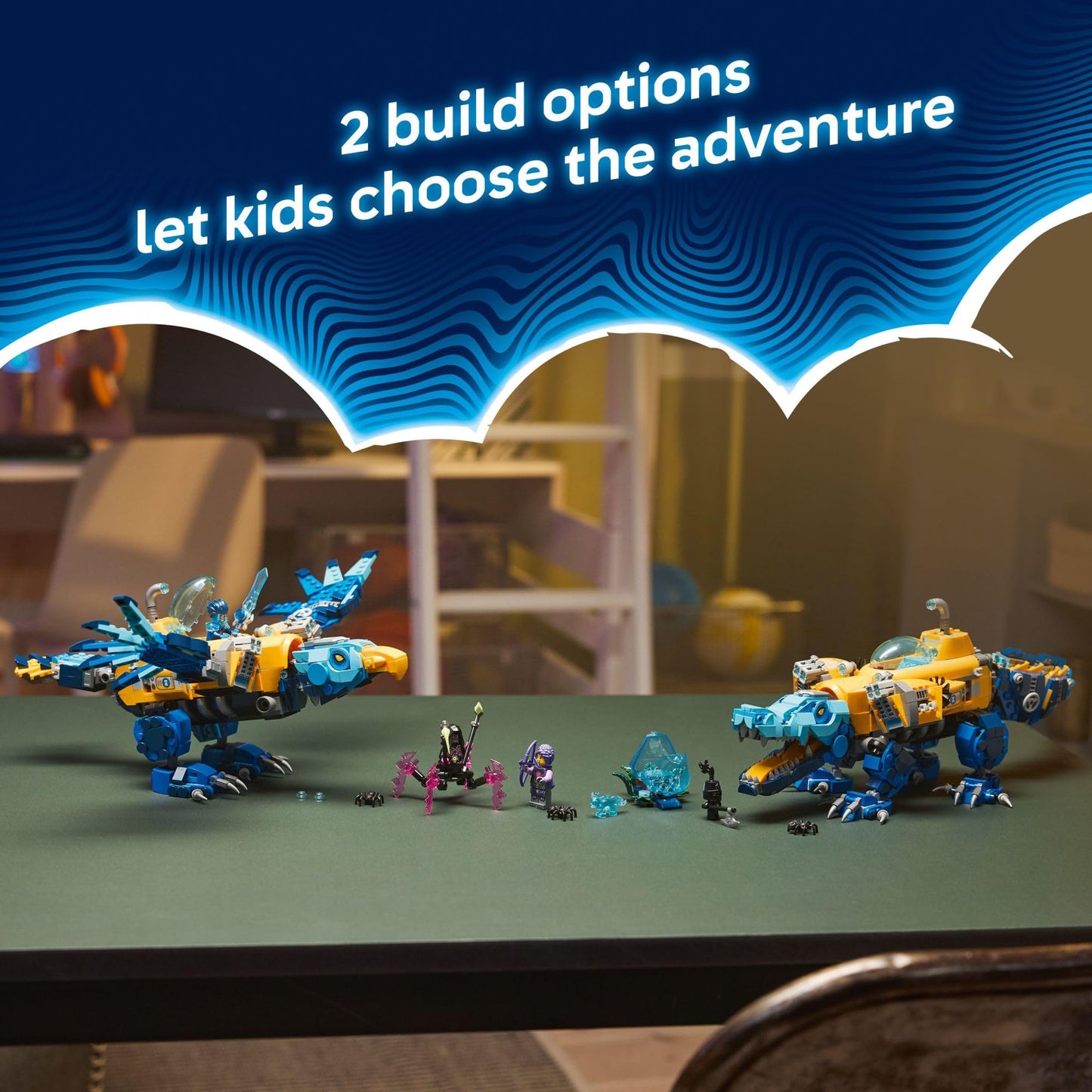 LEGO DREAMZzz Crocodile Submarine Building Toy for Boys & Girls - Pretend Play Set for Kids, Ages 8+, W/2 Build Options - Includes 3 Minifigures