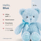 Bearington Blue Teddy Bear - 12" Fluffy and Cuddly My First Teddy Bear Companion with Premium Plush and Soft Fur - Adorable Stuffed Animal for Baby