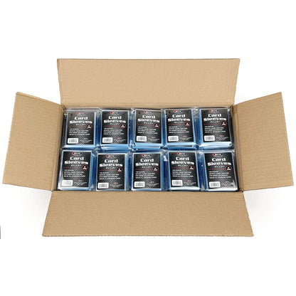 BCW Standard Card Sleeves - 2-5/8" x 3-5/8" - 100 Packs (10,000ct Total) | Crystal Clear Acid-Free, Toploader | Trading Card Sleeves for Baseball